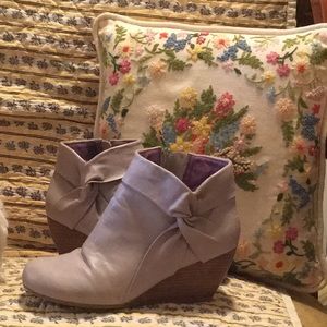 Purple Leatheresque Booties!